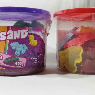 BALDE AREIA CINÉTICA 400g COM FORMAS E ACESSÓRIOS, MOBILSAND