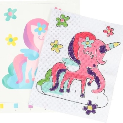 CONJUNTO DE BORDAR À MÃO UNICÓRNIO GRAFIX