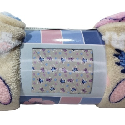 MANTA POLAR CORALINA INFANTIL 110X150CM - ANGEL E STITCH