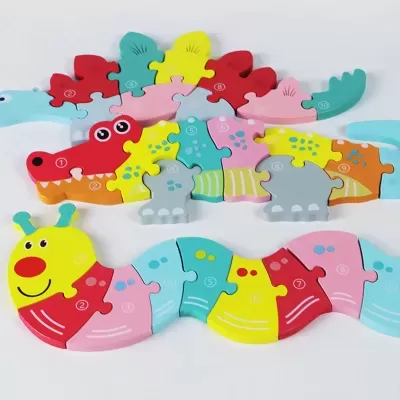 PUZZLE EM MADEIRA TEMÁTICO 20X10CM