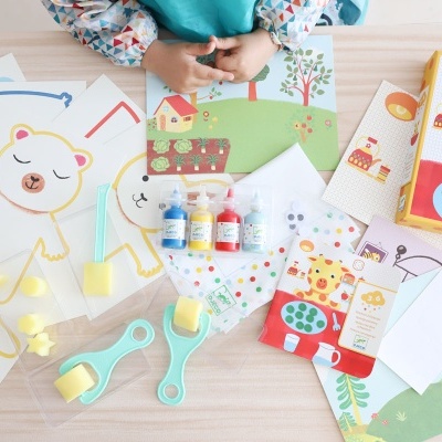 PINTURAS COM ESPONJAS - AVENTURAS COM ANIMAIS DJECO