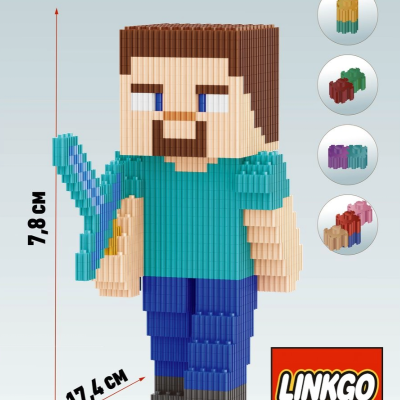 BLOCOS DE CONSTRUÇÃO MINECRAFT 68503, LINKGO
