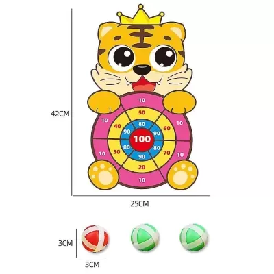 JOGO DO ALVO C/ BOLAS AUTO-ADERENTES - ANIMAIS DIVERTIDOS