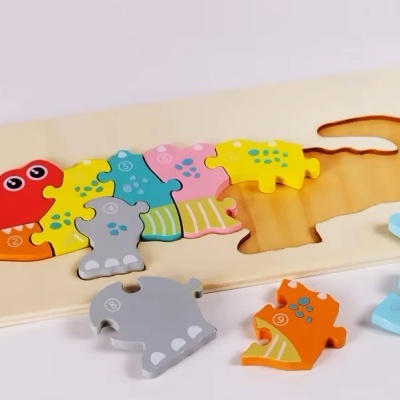 PUZZLE EM MADEIRA TEMÁTICO 20X10CM