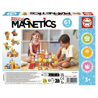 MAGNETICS - JOGO DE CONSTRUÇÃO MAGNÉTICA 61 PEÇAS, EDUCA