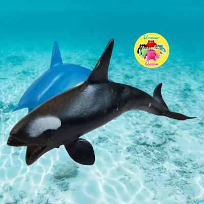 CONJUNTO FIGURAS MINIATURAS ANIMAIS - MUNDO MARINHO