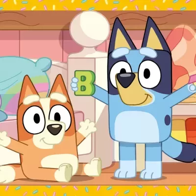 PUZZLE 4 EM 1 BLUEY SUPER COLOR, CLEMENTONI