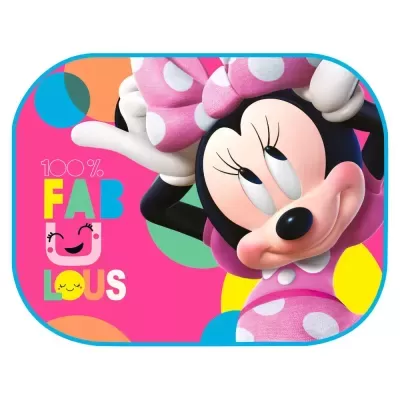 Estojo rosa com Minnie da Disney e texto colorido
