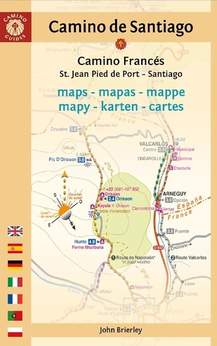 Mapa-guía Camino de Santiago (St. Jean Pied de Port - Santiago de Compostela)