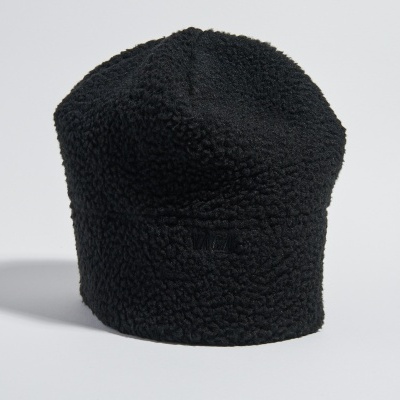 TEDDY FLEECE BEANIE - BLACK