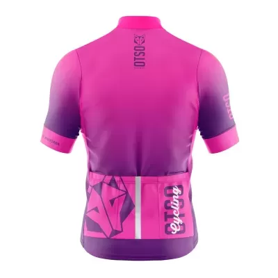 WOMEN'S SHORT SLEEVE CYCLING JERSEY FLUO PINK