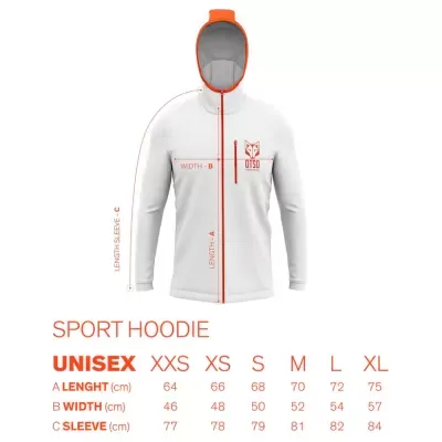 UNISEX SPORT HOODIE BLACK & GREY