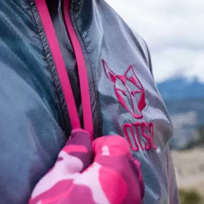 WATERPROOF JACKET BLACK & FLUO PINK WATERPROOF JACKET BLACK & FLUO PINK