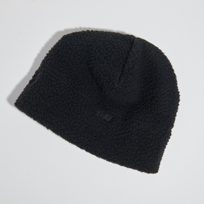TEDDY FLEECE BEANIE - BLACK