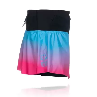 SKIRT OTSO Light Blue & Fluo Pink