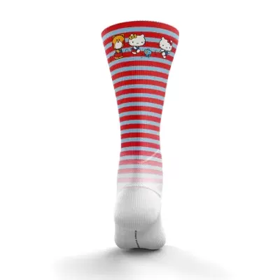 MULTISPORT FUNNY SOCKS HIGH CUT HELLO KITTY STRIPES