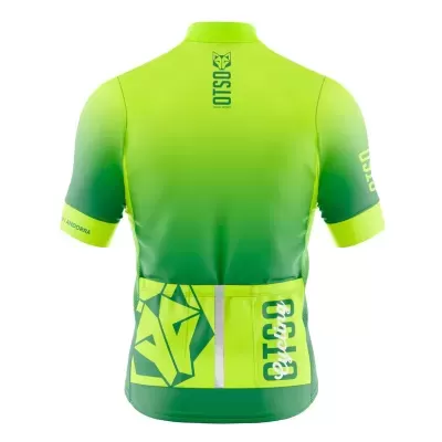 MEN'S SHORT SLEEVE CYCLING JERSEY FLUO GREEN