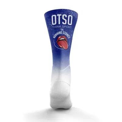 MULTISPORT FUNNY SOCKS HIGH CUT RUNNING STONES BLUE