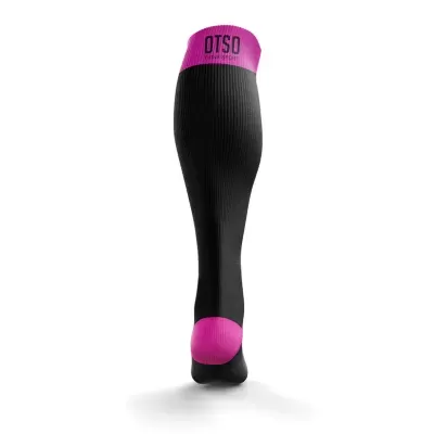 MULTISPORT RECOVERY SOCKS BLACK & FLUO PINK