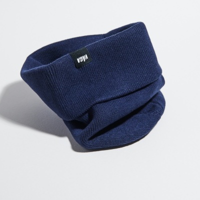 FINE RIB BEANIE - NAVY BLUE