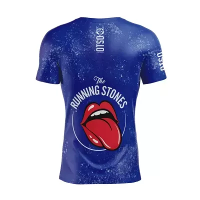 MEN'S SHORT SLEEVE SHIRT RUNNING STONES BLUE MEN'S SHORT SLEEVE SHIRT RUNNING STONES BLUE