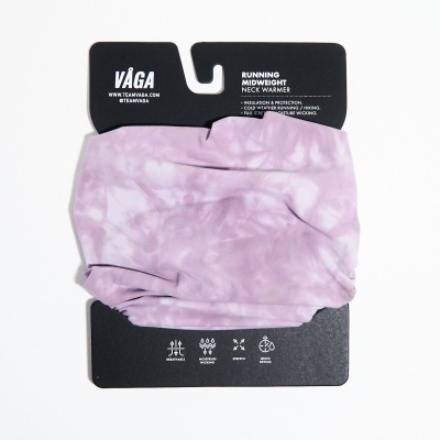LIGHTWEIGHT NECK GAITER - DUSTY LILAC / OFF-WHITE