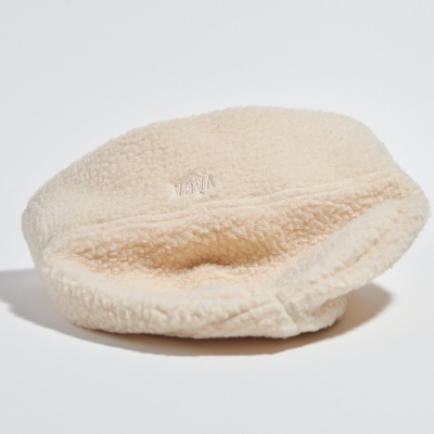 TEDDY FLEECE BEANIE - ECRU