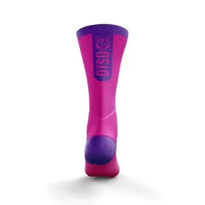 CYCLING SOCKS HIGH CUT FLUO PINK CYCLING SOCKS HIGH CUT FLUO PINK