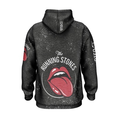 HOODIE RUNNING STONES BLACK