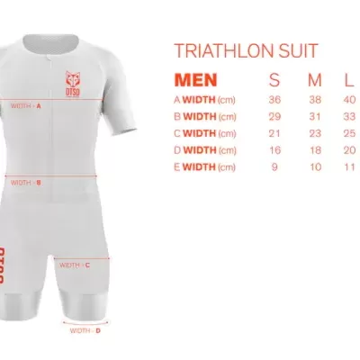 MEN'S TRIATHLON SUIT BLACK & WHITE