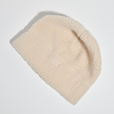TEDDY FLEECE BEANIE - ECRU