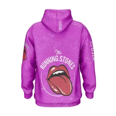HOODIE RUNNING STONES PINK
