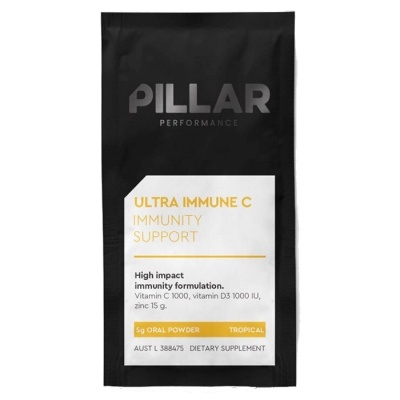 Pacote preto de suplemento ULTRA IMMUNE C da marca PILLAR PERFORMANCE