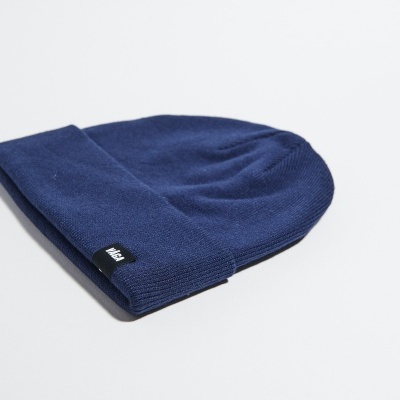 FINE RIB BEANIE - NAVY BLUE