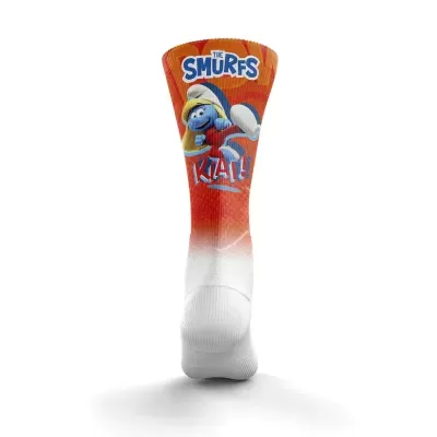 MULTISPORT FUNNY SOCKS HIGH CUT SMURFS STRONG