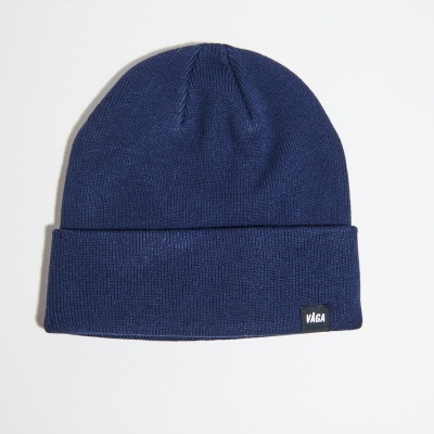FINE RIB BEANIE - NAVY BLUE