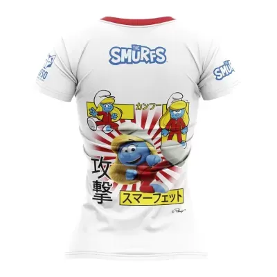 WOMEN'S SHORT SLEEVE SHIRT SMURFS MANGA WHITE