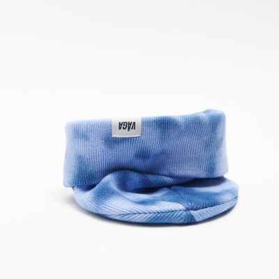 FINE RIB TIE DYE BEANIE - BLUE / POSTAL BLUE