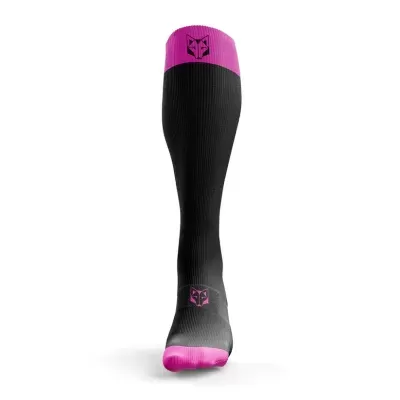 MULTISPORT RECOVERY SOCKS BLACK & FLUO PINK