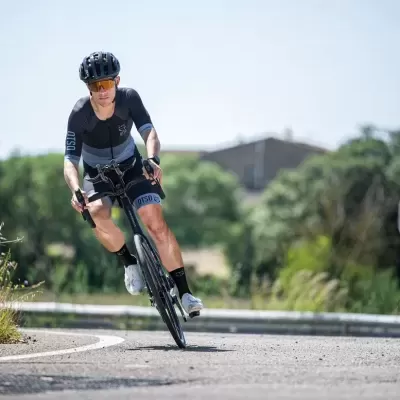 MEN'S TRIATHLON SUIT BLACK & WHITE
