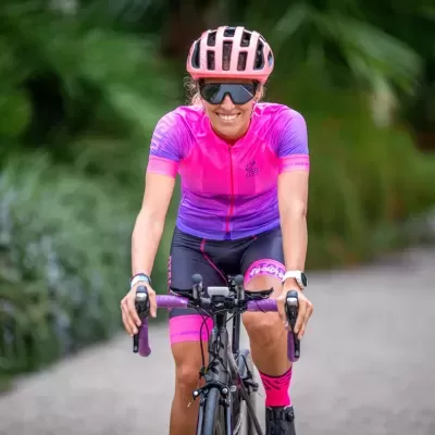 WOMEN'S CYCLING BIB SHORT FLUO PINK