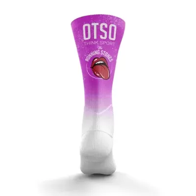 MULTISPORT FUNNY SOCKS HIGH CUT RUNNING STONES PINK