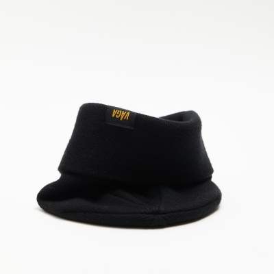 VÅGA FINE RIB BEANIE - STORM BLACK