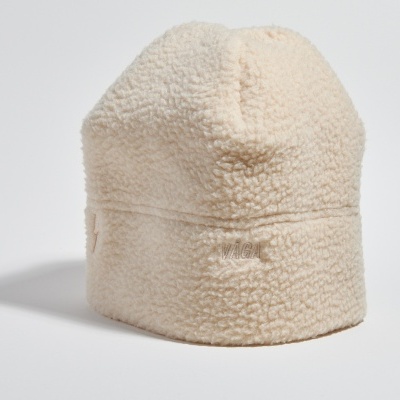 TEDDY FLEECE BEANIE - ECRU