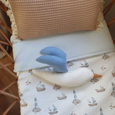 Colcha gaivotas e faróis