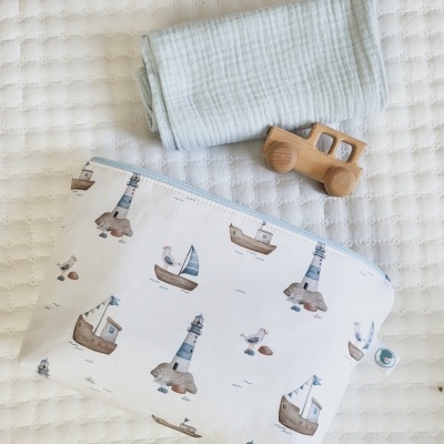 Necessaire barcos e gaivotas