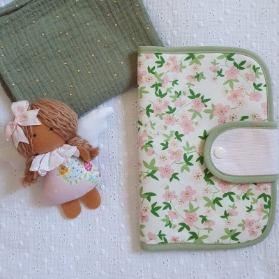 Porta documentos flores de cerejeira