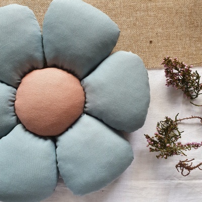 Almofada flor verde seco