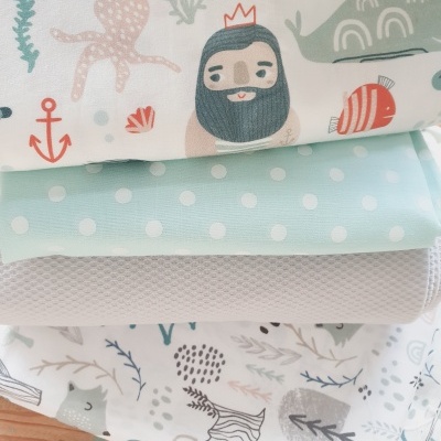 Pack tecidos lobos e tritão