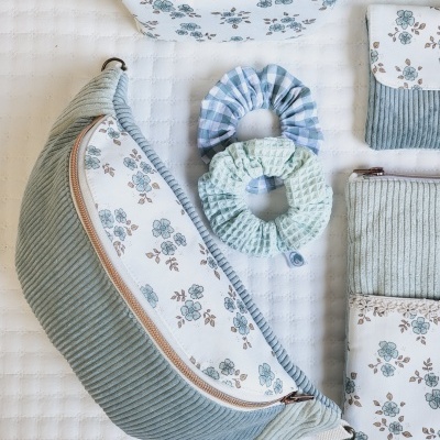 Bolsa cintura bombazine verde água